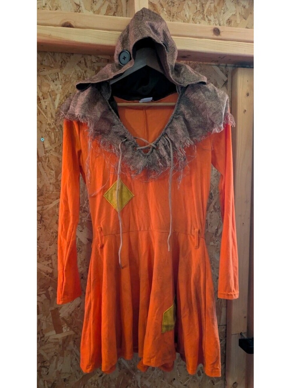 Spirit Adult Medium 8-10 "Sam" Hooded Dress. Missing Belt. Trick Or Treat